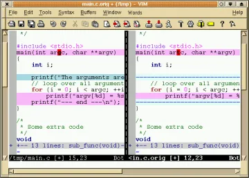 Miniatura Vim Editor de Texto